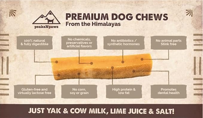 Premium Yak Cheese Dog Treats - One Size Fits All