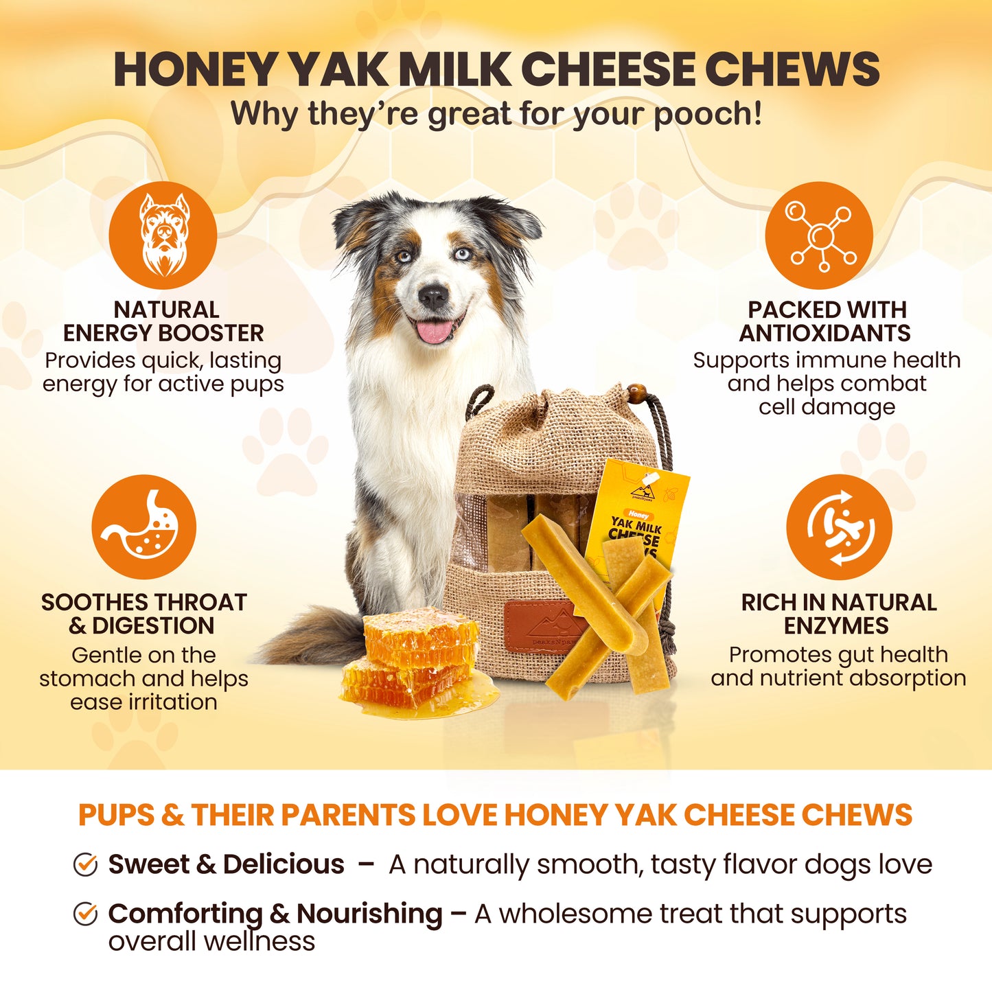 Honey Yak Chews One Size Fits All